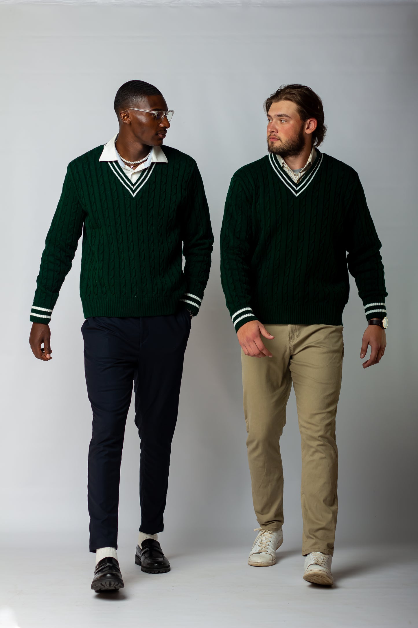 Forest Green & White Cricket Jersey